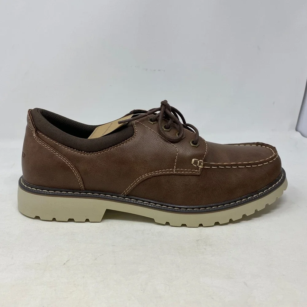 Eddie Bauer Stridertan Lug Sole Casual Shoes Mens 12M Vegan‎ Leather Brown